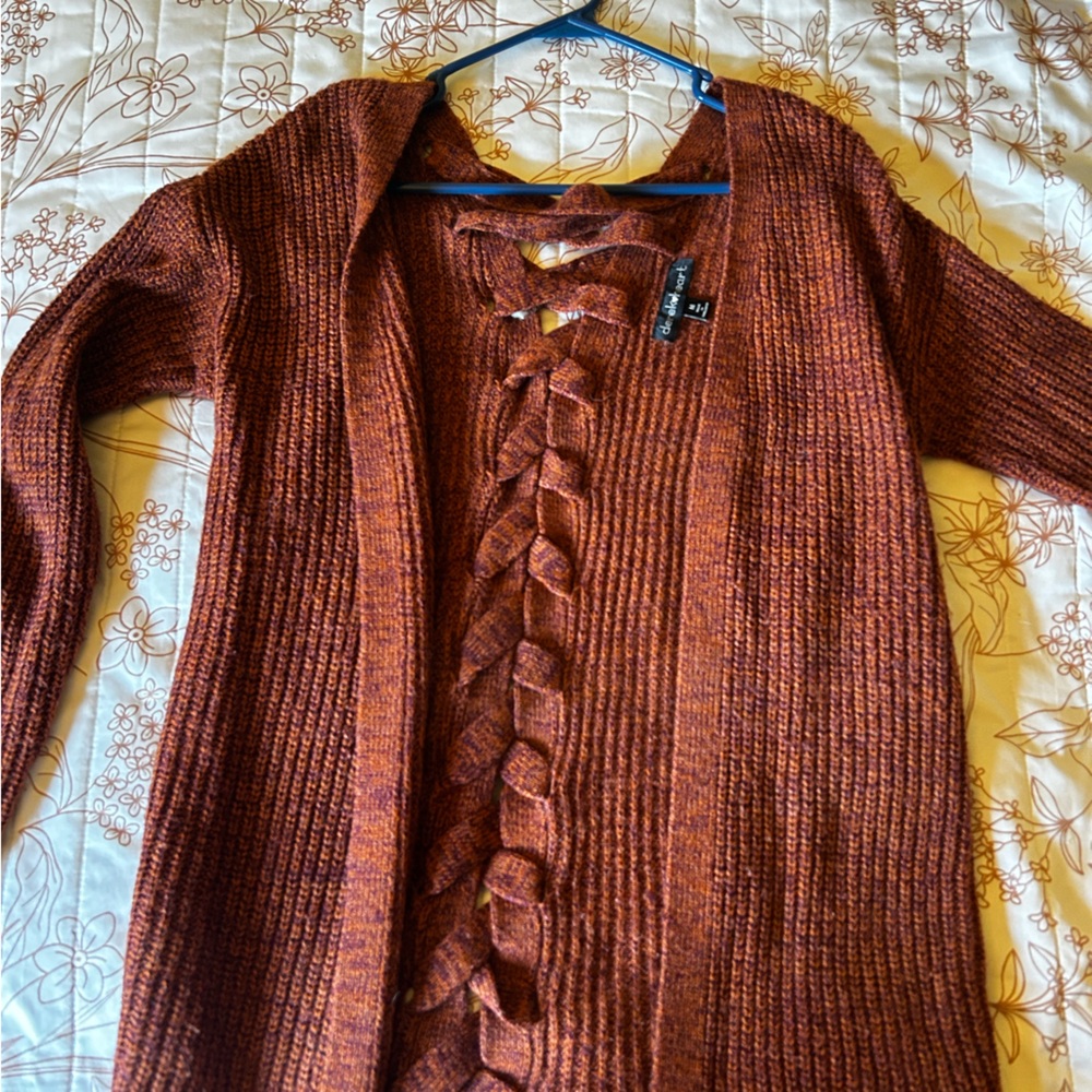 Derek Heart Women's Brick Cardigan